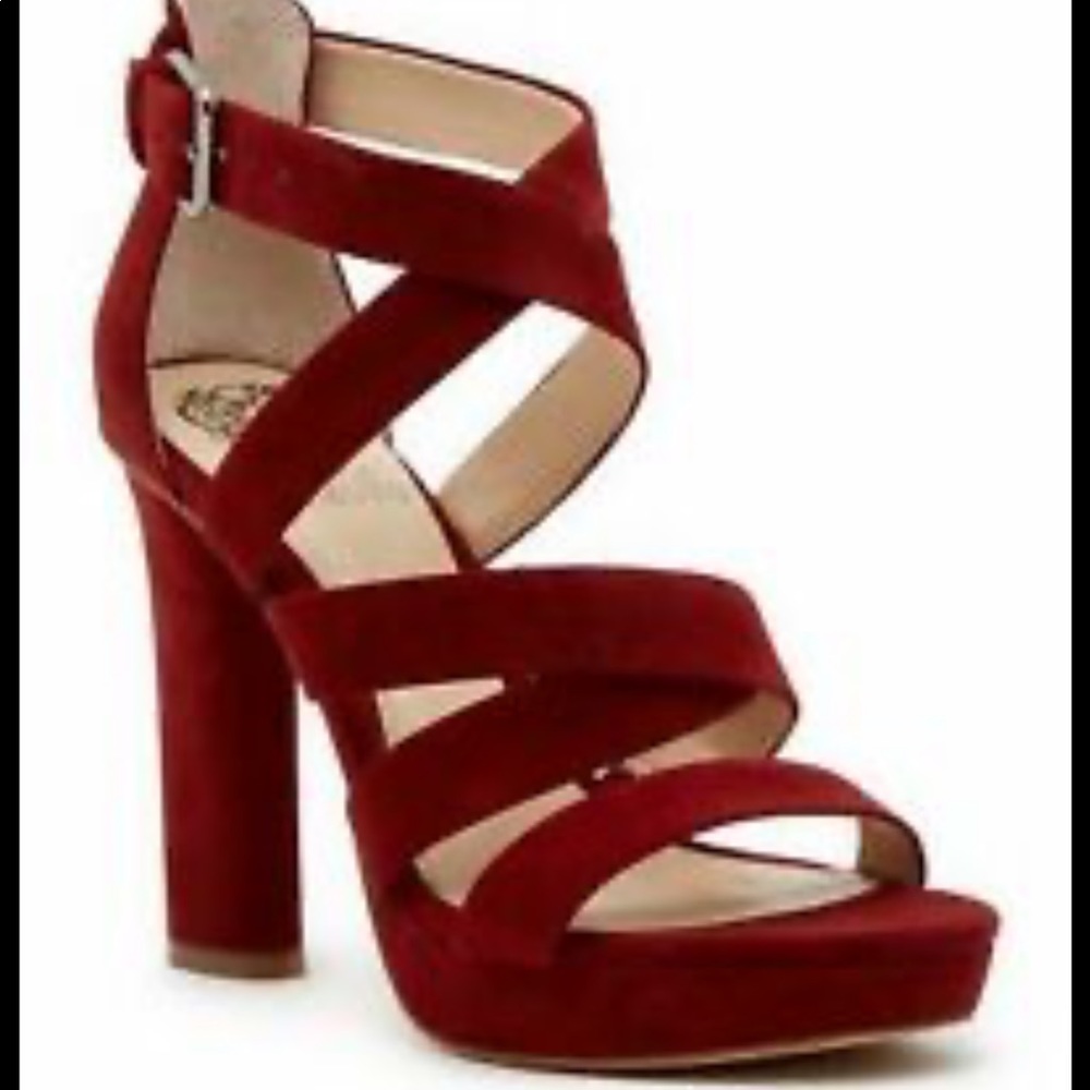VINCE CAMUTO Wine Velvet Heels size 8